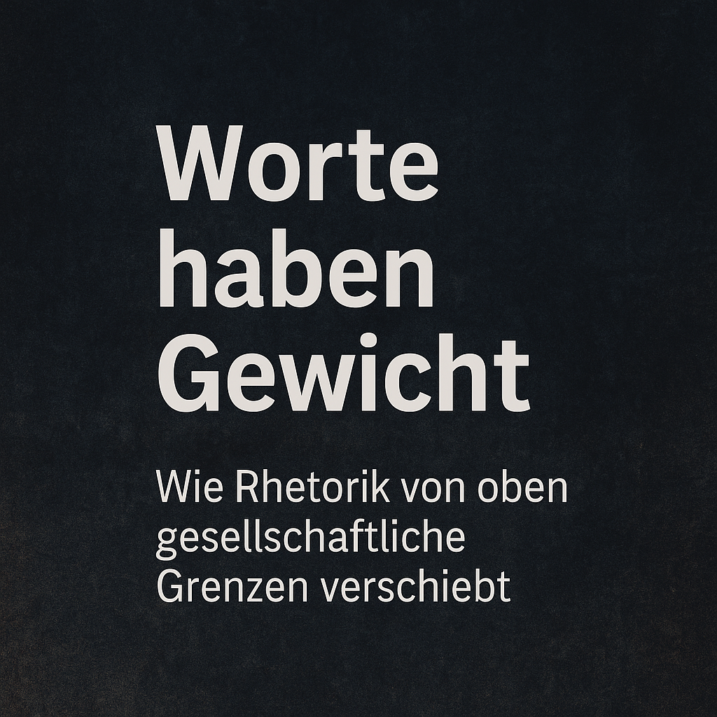 Worte bewirken etwas